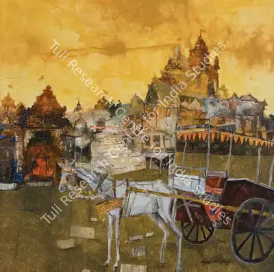 Ray, Shyamal Dutta (Artist). Untitled, 1995 | Painting, Sa.Del/16.09.23, 2023 · Saffronart