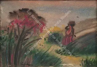 Sailoz Mookherjea (Artist), Landscape, 1939, Painting