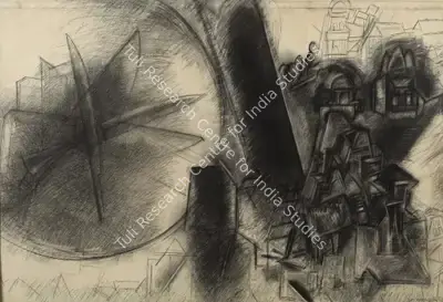G.M. Sheikh (Artist), Untitled, 1993, Drawing
