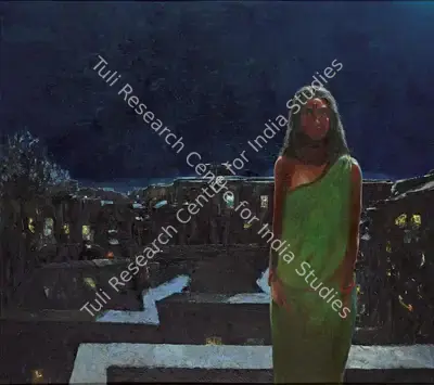 Bhattacharjee, Bikash (Artist). Untitled, 1990 | Painting, Pu.Mum/31.08.23, 2023 · Pundole
