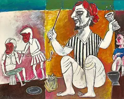 Paritosh Sen (Artist), Banderwallah, 2005, Painting