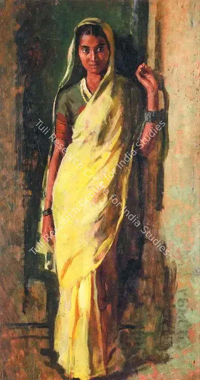 Gopal Deuskar (Artist), Milkmaid, 1955, Painting