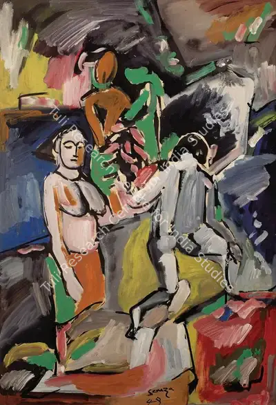 F.N. Souza (Artist), Untitled, 1949, Painting