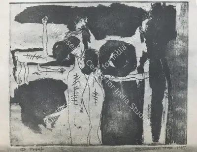 Somnath Hore (Artist), Untitled, 1965, Graphic Art