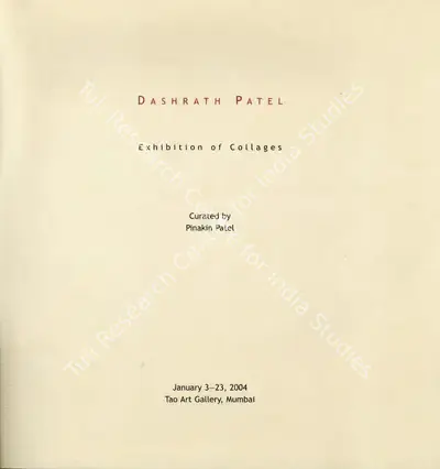 Dashrath Patel (Artist), Dashrath Patel, 2004, Solo Exhibition Catalogue