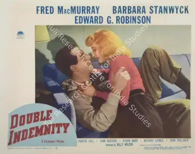Billy Wilder (Director), Double Indemnity, 1944, Lobby Card