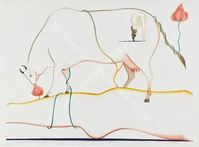 Surendran Nair (Artist), Some reflections about Sacred Cows or the Birth of Minotaur (Corollary Mythologies), 1998, Painting