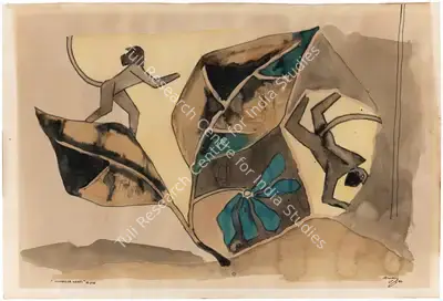 M.F. Husain (Artist), Vishalya Karni, 1982, Painting