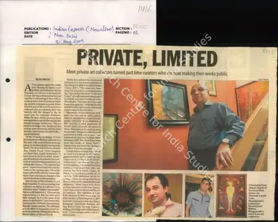 Richa Bhatia (Reporter), Private, Limited, 2009, Newspaper Clipping