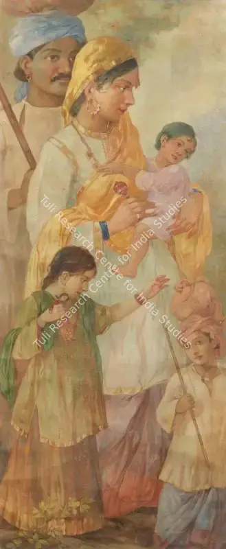 Ustad Allah Bukhsh (Artist), Untitled (Family Scene), Painting