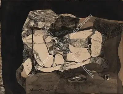 Ganesh Pyne (Artist), Untitled (Abstract), 1979, Drawing