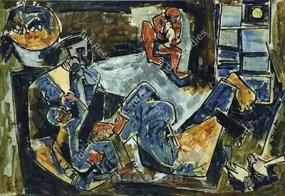 G.R. Santosh (Artist), Untitled, 1956, Painting