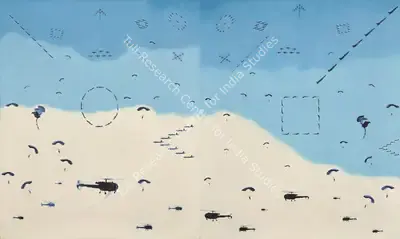Nataraj Sharma (Artist), Air Show, 2004, Painting