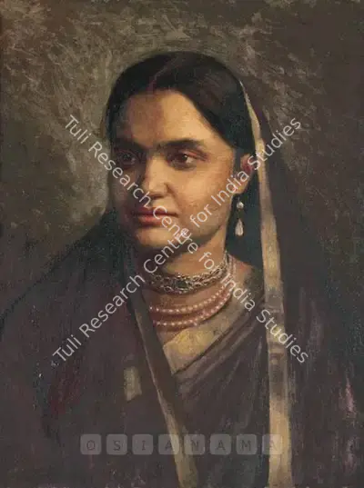 J.P. Gangooly (Artist), Portrait Of A Woman, 1948, Painting