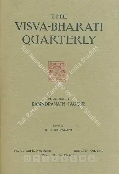K.R. Kripalani (Editor), Visva-Bharati Quarterly, 1940, Journal