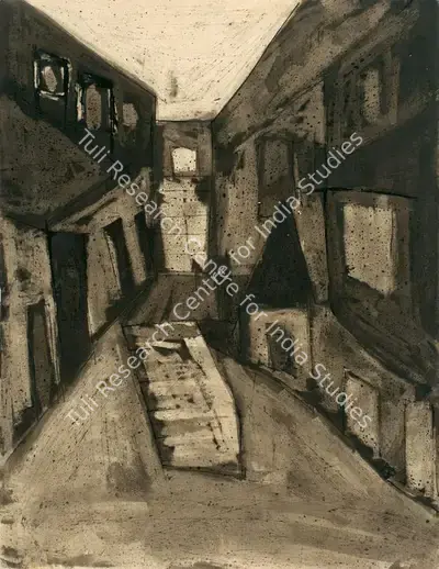 Ramkumar (Artist), Benaras, 1965, Drawing