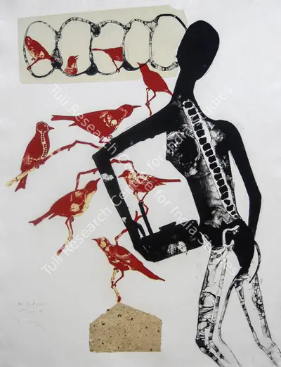 Atul Dodiya (Artist), Sabari with her Birds, 2005, Graphic Art