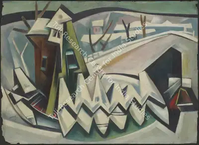 G.R. Santosh (Artist), Untitled, 1955, Painting
