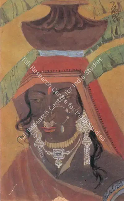 Barada Ukil (Artist), Ajanta Woman, Painting