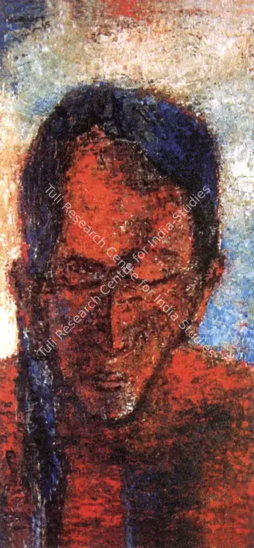 Akbar Padamsee (Artist), Head, from a Four-Panel Work, 1965, Painting