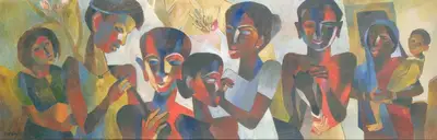 Niren Sengupta (Artist), Celebration, 1999, Painting
