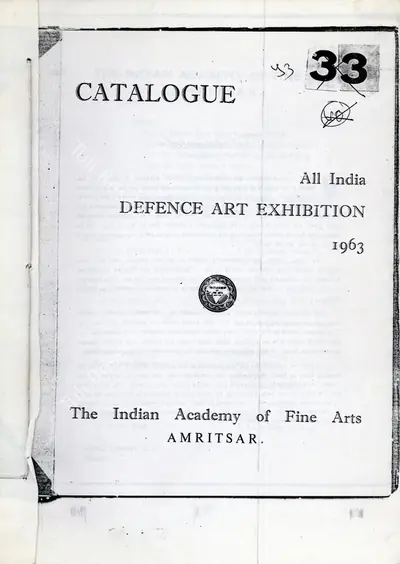 Indian Academy of Fine Arts (Organiser), All India Defence Art Exhibition, 1963, Group Exhibition Catalogue