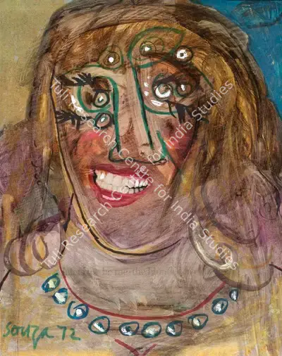 F.N. Souza (Artist), Untitled, 1972, Painting