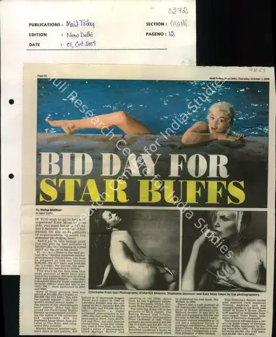 Neha Mathur (Reporter), Bid Day for Star Buffs, 2009, Newspaper Clipping