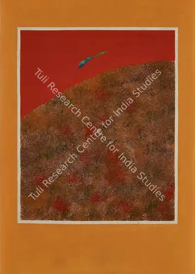 J. Swaminathan (Artist), Untitled (Bird Tree Mountain), 1960, Painting