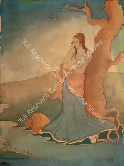 Kshitindranath Majumdar (Artist), Nayika, 1959, Painting
