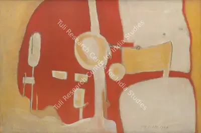 P.T.&nbsp;Reddy (Artist), Politician at Mike, 1966, Painting
