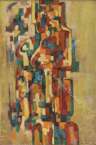 P.T. Reddy (Artist), Mother and Child, 1966, Painting