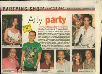 Prashant Jhadav (Reporter), Arty Party, 2008, Newspaper Clipping