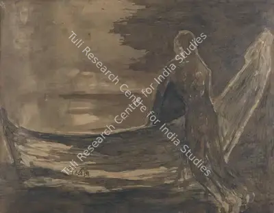 Rabindranath Tagore (Artist), The Vision, 1935, Painting