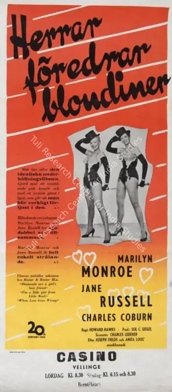 Howard Hawks (Director), Gentlemen Prefer Blondes, 1953, Poster