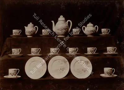 Studio Bourne & Shepherd (Photographic Studio), Tea Set presented by Sheth Karsandas Jagjivan, 1909, Antiquarian Photograph