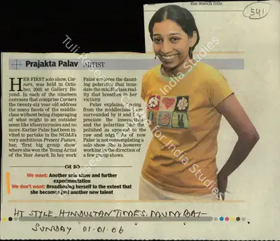 Prajakta Palav (Artist), Untitled, 2006, Newspaper Clipping