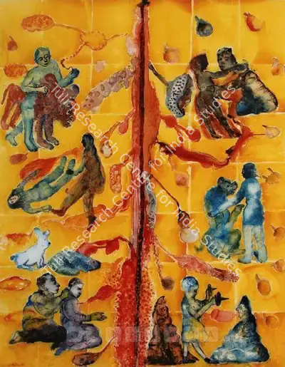 Nalini Malani (Artist), Living In Alicetime, 2005, Painting