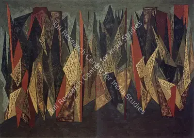 Sabavala, Jehangir (Artist). Coniferous Heights. Oil on Canvas, 1963 | The Crucible of Painting | Painting | FineArts | 00182407