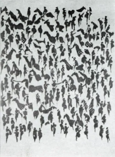 Louis Le Brocquy (Artist), The Tain: Men and Horses, Painting