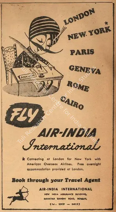 Air-India (Advertiser), Air India, 1948, Advertisement