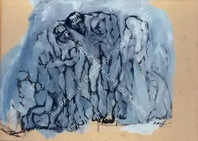 Nikhil Biswas (Artist), Christ Series, 1962, Painting