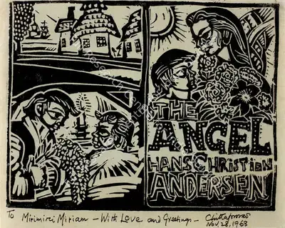 Chittaprosad (Artist), The Angel, 1968, Graphic Art