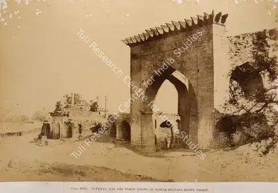 Colonel Thomas Biggs (Photographer), Gateway for the Nukar Khana of Nawab Mustafa Khan's palace, 1855, Antiquarian Photograph