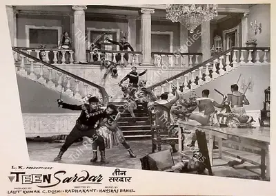 C. Doshi (Producer), Teen Sardar, 1965, Lobby Card