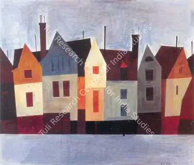 S.H. Raza (Artist), Untitled, 1952, Painting