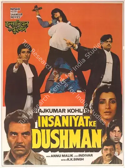 Raj Kumar Kohli (Producer), Insaniyat Ke Dushman, 1986, Full Sheet Poster