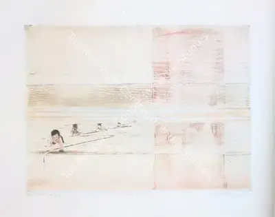 Krishna Reddy (Artist), Apu Crawling, 1975, Graphic Art