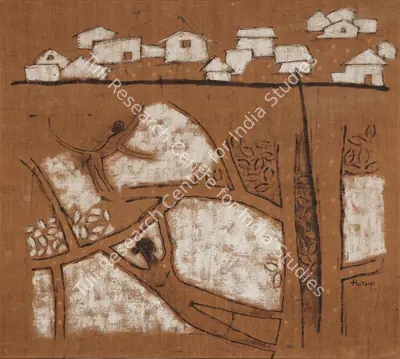 M.F. Husain (Artist), Untitled, 1954, Painting