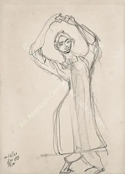 Meera Mukherjee (Artist), Untitled, 1963, Drawing